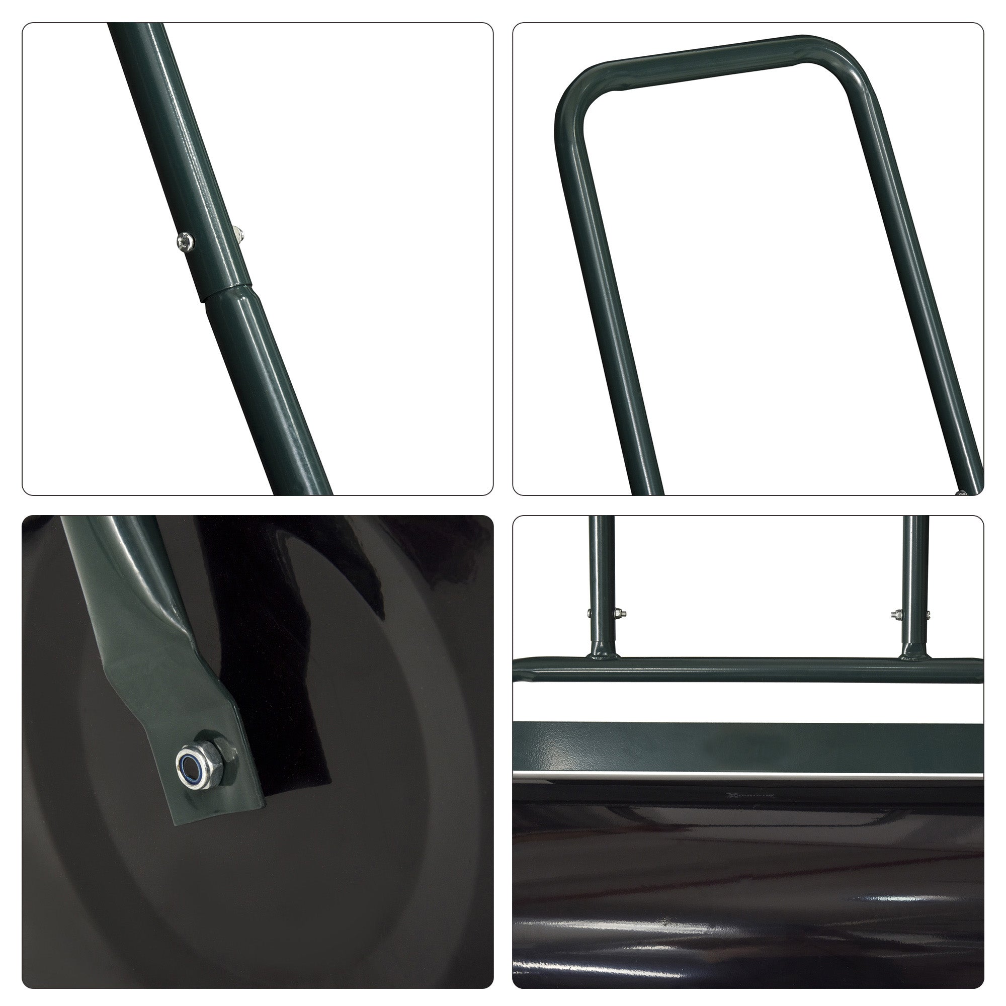 20-Inch Push/Tow Behind Lawn Roller Filled, Yard Roller with 10 Gal Water or Sand, Dark Green
