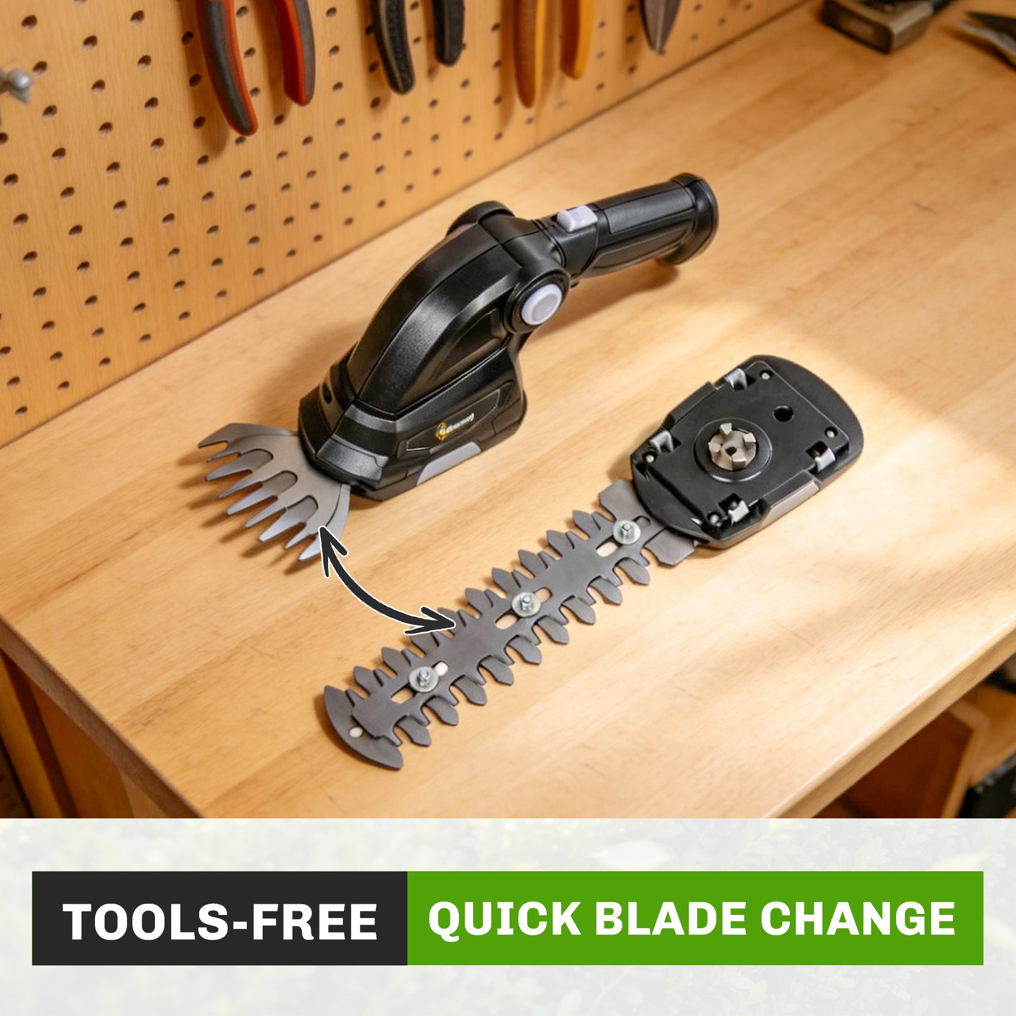 2-in-1 Cordless Hedge Trimmer & Grass Shear with 2 Batteries