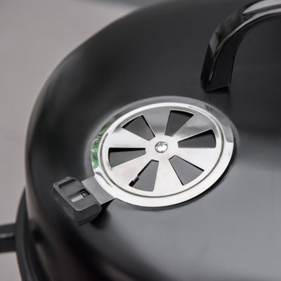 16" Vertical Charcoal Smoker with Dual Cooking Zones, Black