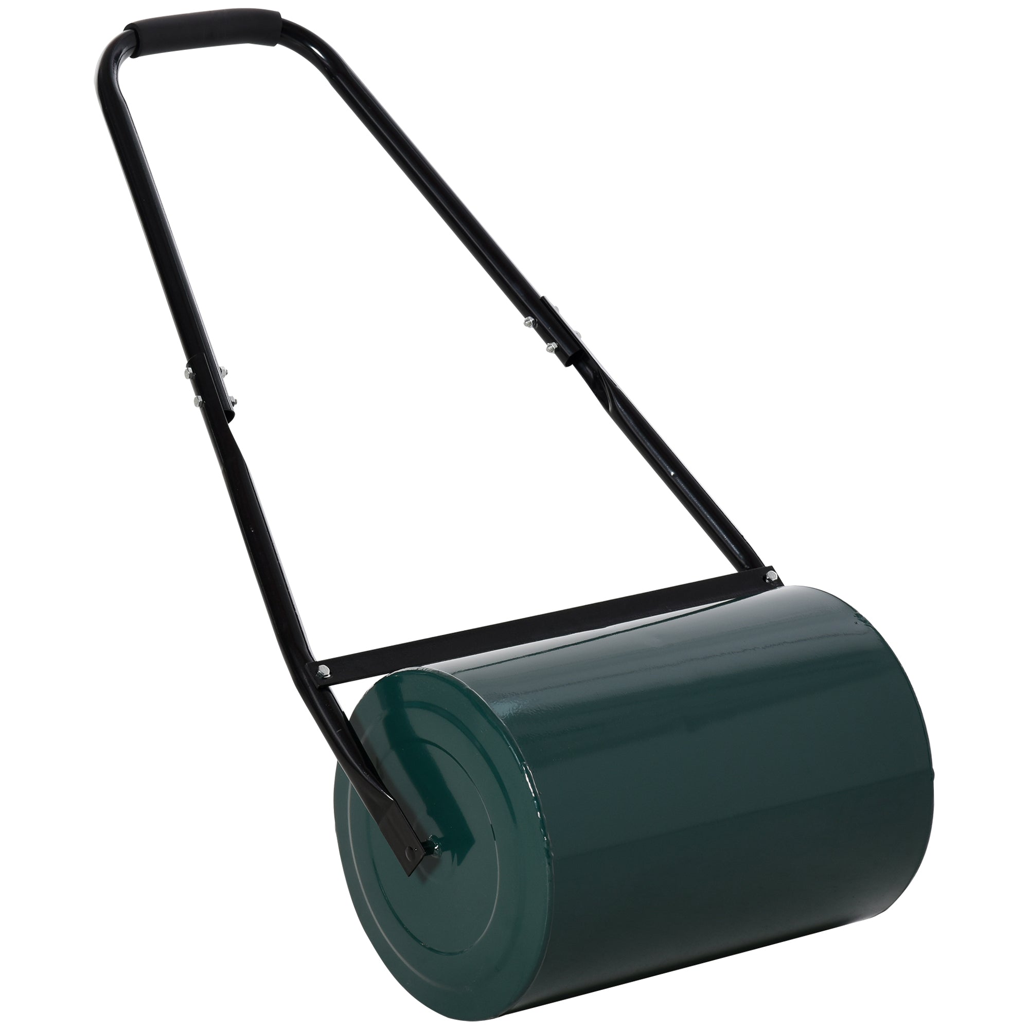 30L Heavy Duty Water/Sand Filled ¦µ32cm Garden Steel Lawn Roller, Dark Green