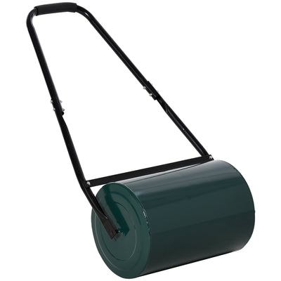 30L Heavy Duty Water/Sand Filled ¦µ32cm Garden Steel Lawn Roller, Dark Green