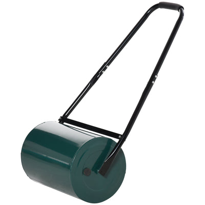 30L Heavy Duty Water/Sand Filled ¦µ32cm Garden Steel Lawn Roller, Dark Green