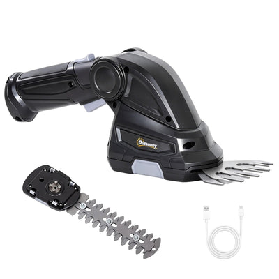 2-in-1 Cordless Hedge Trimmer & Grass Shear with 2 Batteries