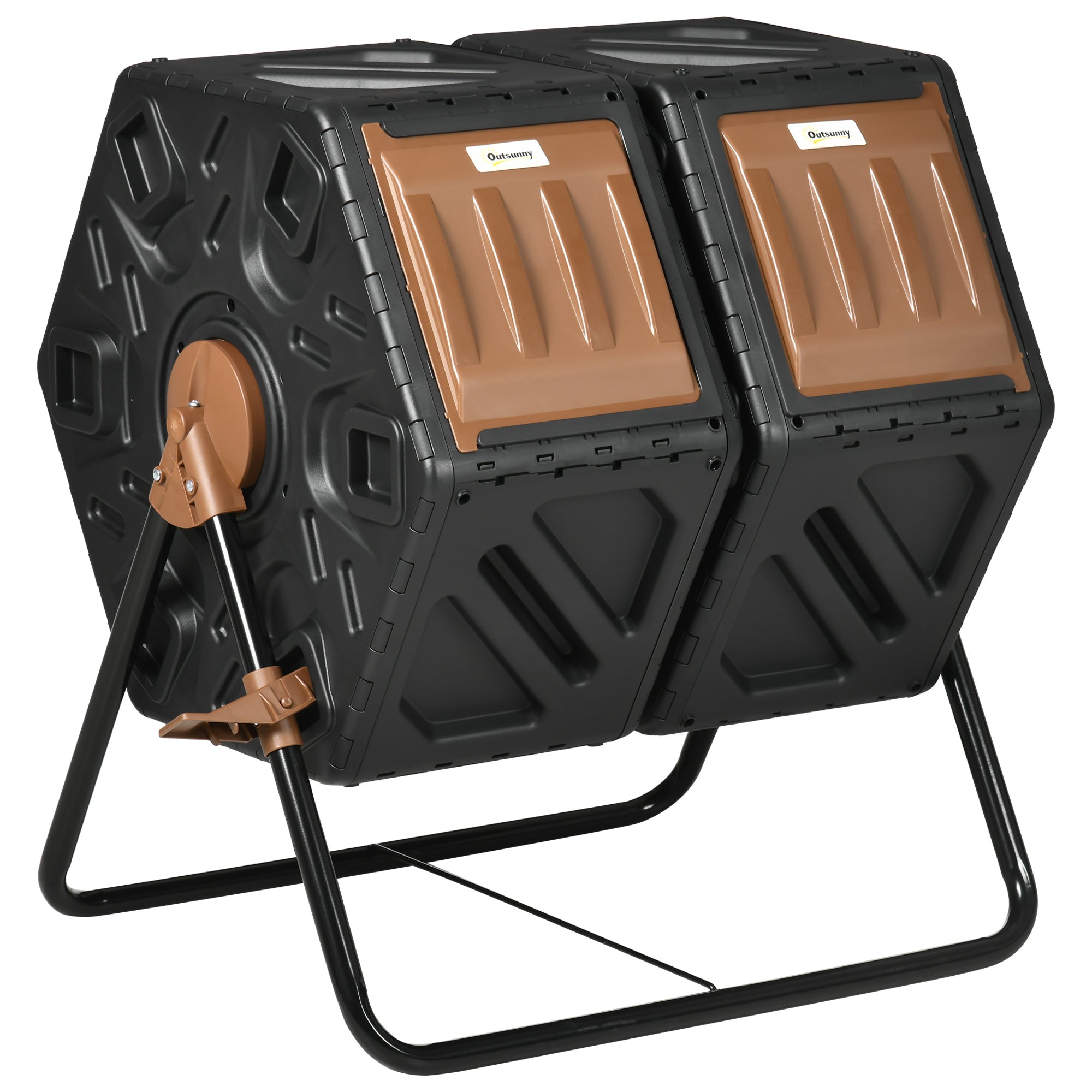 130L Rotating Composter with Ventilation Openings and Steel Legs