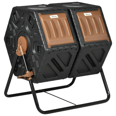 130L Rotating Composter with Ventilation Openings and Steel Legs