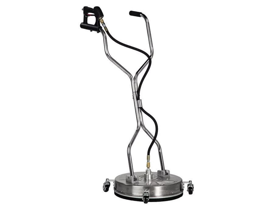 Stainless Steel Pressure Washer Surface Cleaner - High Pressure Concrete Floor Washer with Dual Handle & Caster Wheels