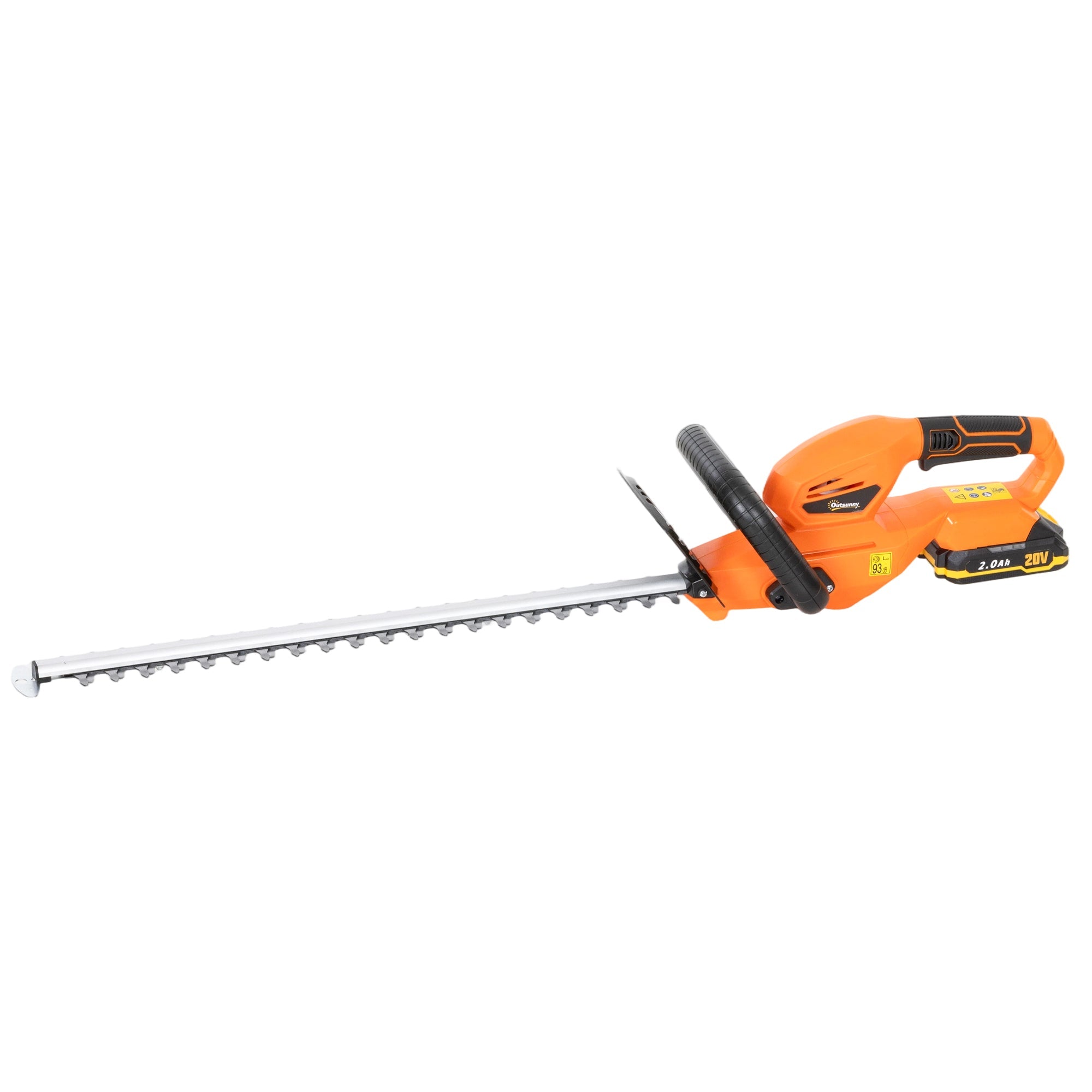 20" Cordless Hedge Trimmer with Battery and Charger, Orange