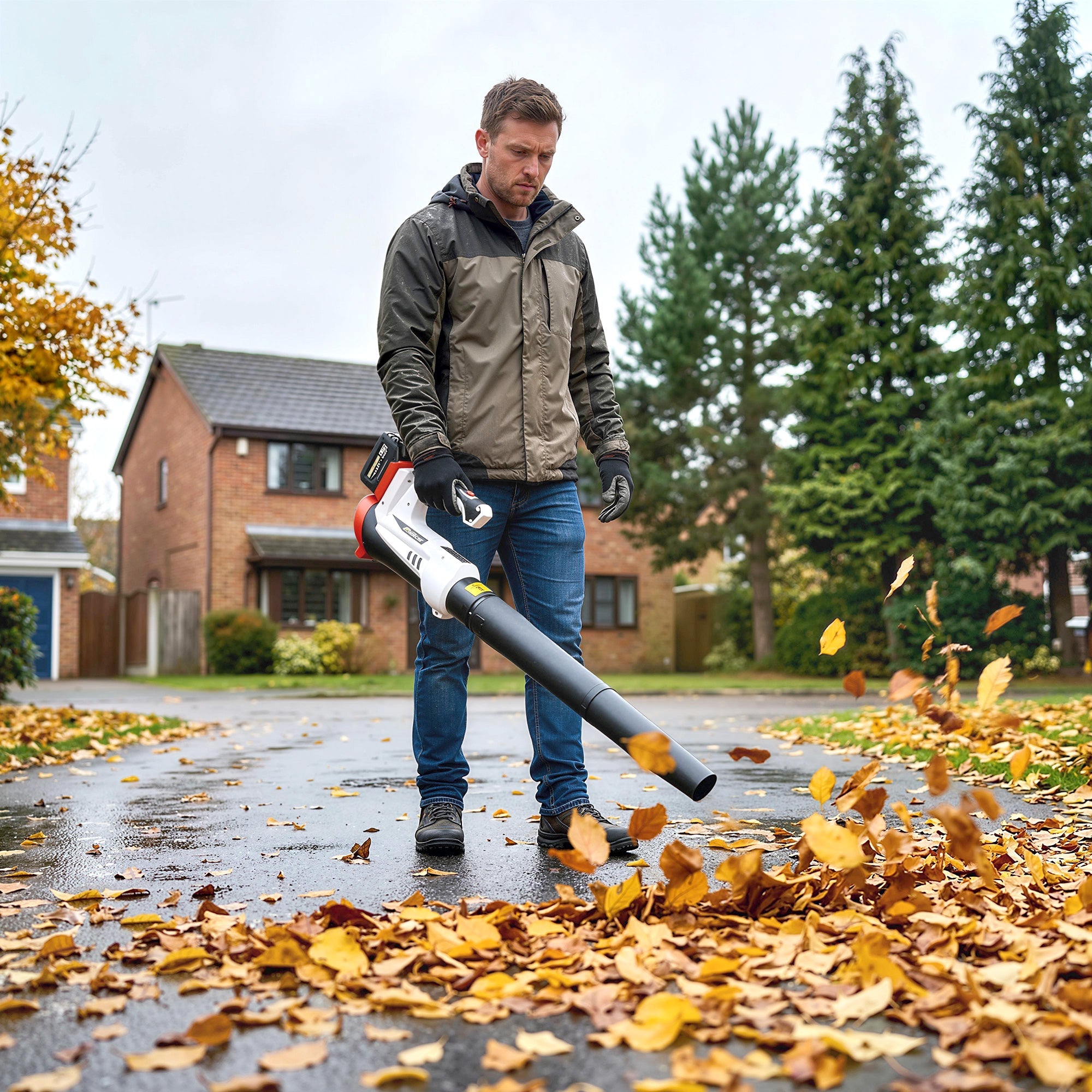 18V Cordless Leaf Blower with Battery and Charger