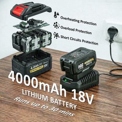 18V Cordless Leaf Blower with Battery and Charger