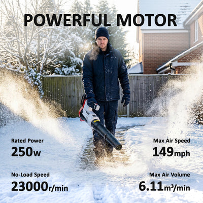 18V Cordless Leaf Blower with Battery and Charger